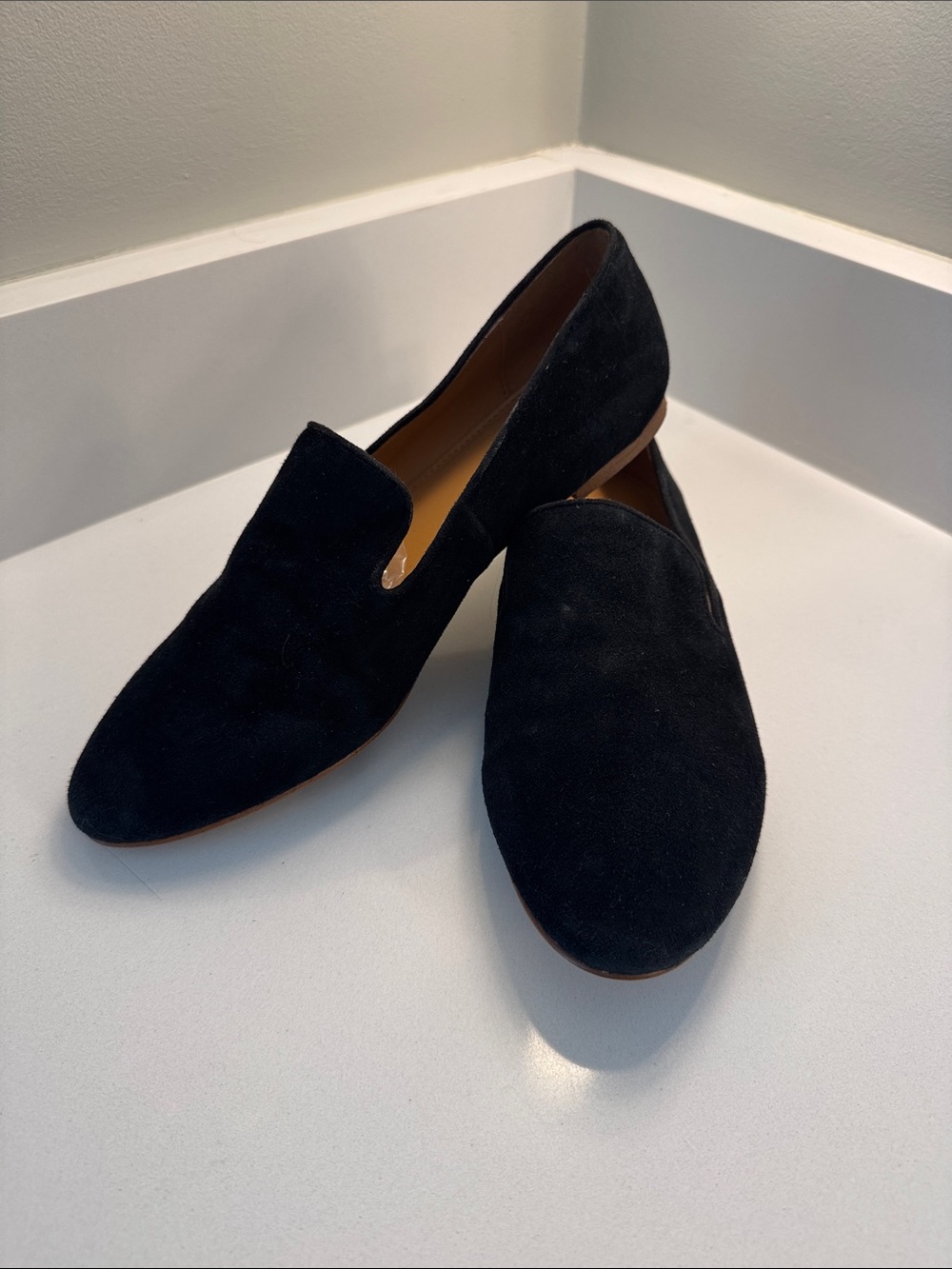 Women’s Black Suede Addie Jcrew Slip-On Loafers
